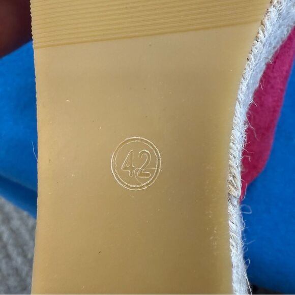 Pink Wedge espadrilles size 42/10 Sandals platform 1.4” heel height 4” - Picture 8 of 8